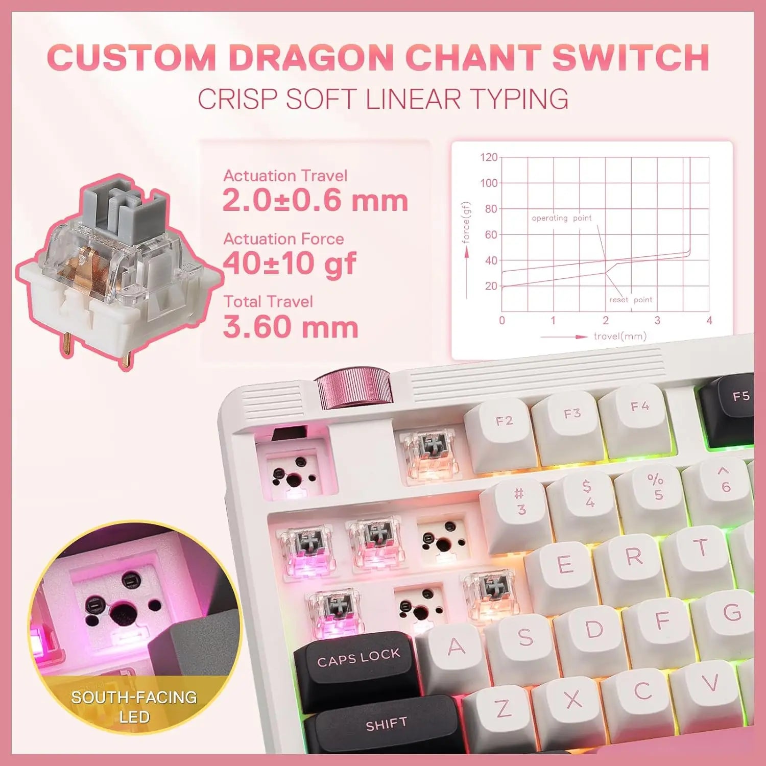Redragon K729 80% Wired Gasket RGB Gaming 87 Keys TKL Mechanical Hot-Swap South-Facing Socket & 5-Layer Dampener Keyboard