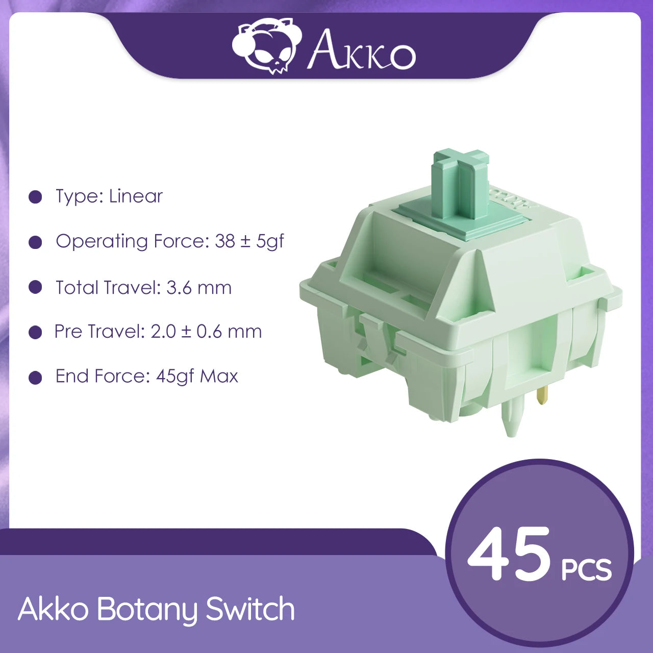 Akko V3 Pro Switches Tactile / Linear Switch for Mechanical Keyboard 45Pcs Pack Replaceable Outemu Gateron Cherry MX Keyswitch