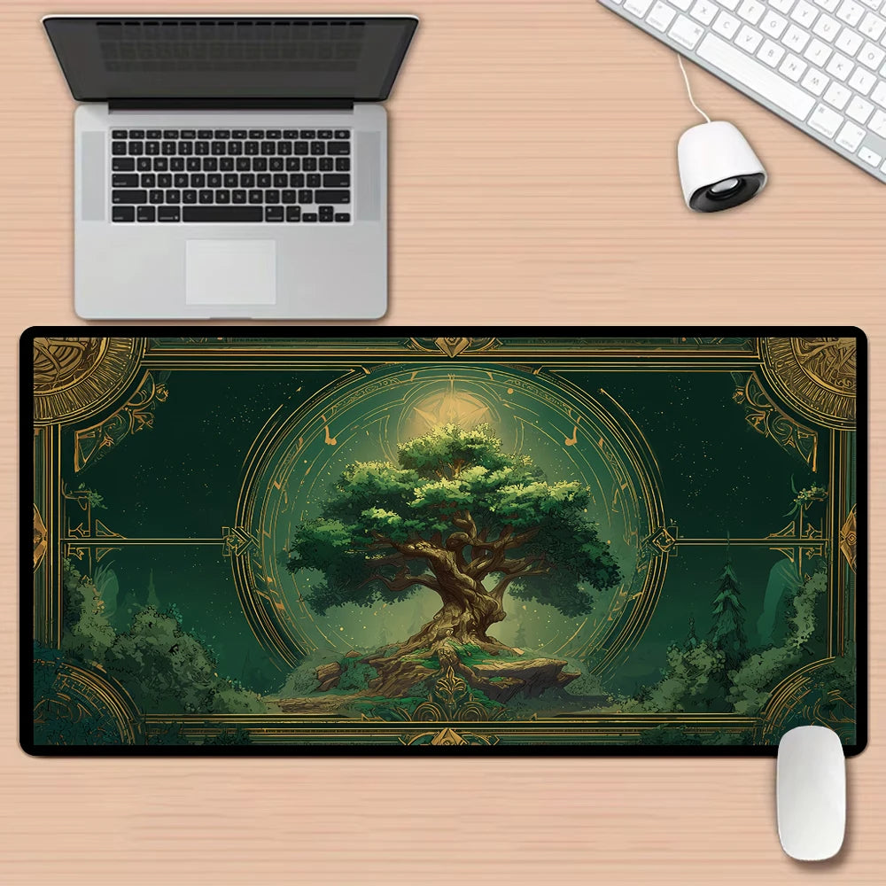 Giant tree of life large Mouse Pad Desk Mat Non-Slip Durable Stitched Edge keyboard mouse mat Gaming mat mauspad משטח לעכבר מחשב