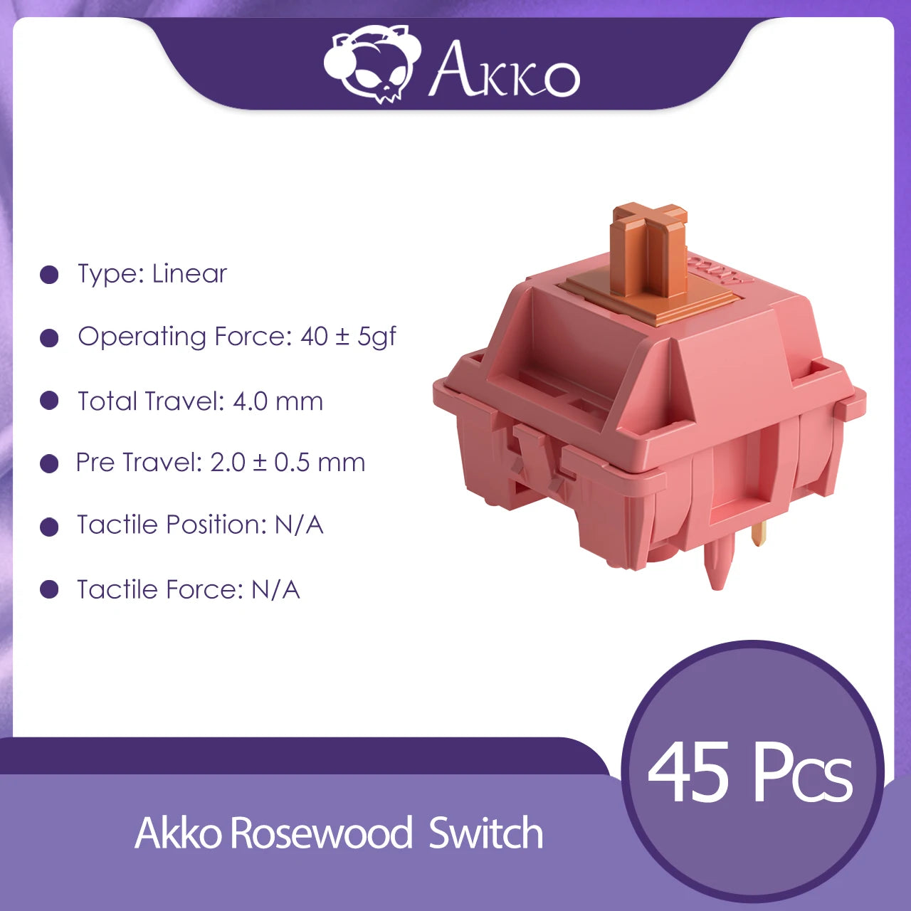 Akko V3 Pro Switches Tactile / Linear Switch for Mechanical Keyboard 45Pcs Pack Replaceable Outemu Gateron Cherry MX Keyswitch