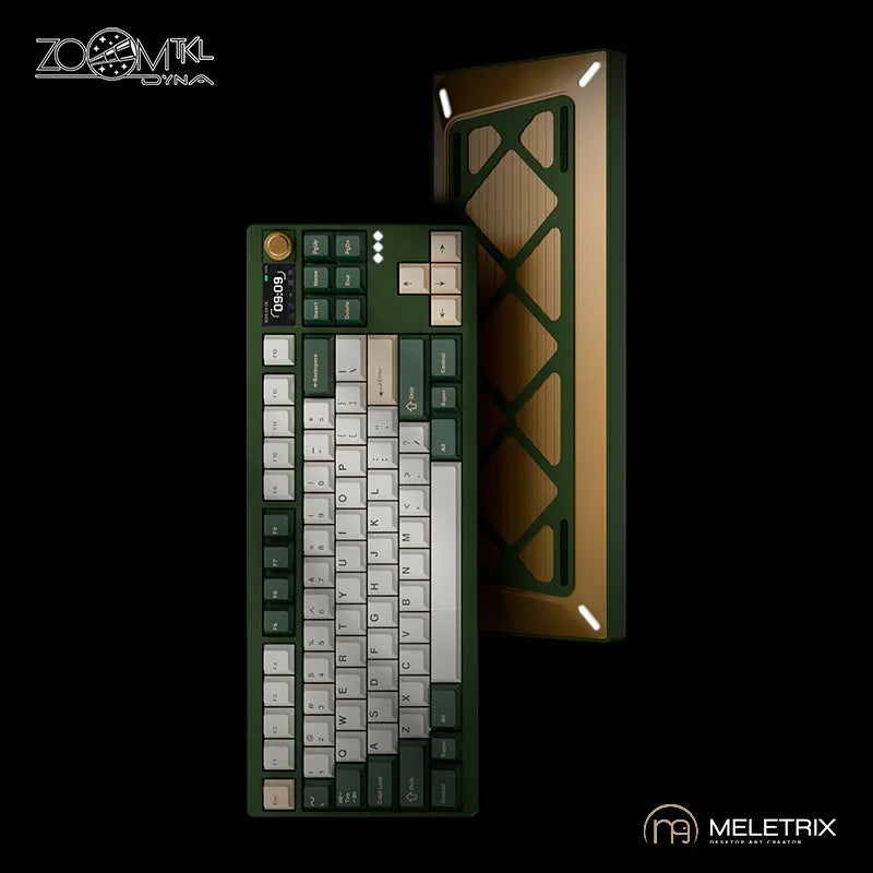 ZOOM TKL DYNA Keyboard Kit Tri-mode Wireless Hot Swap CNC Aluminum Customized with Knob Screen Gaming Mechanical Keyboards Kit