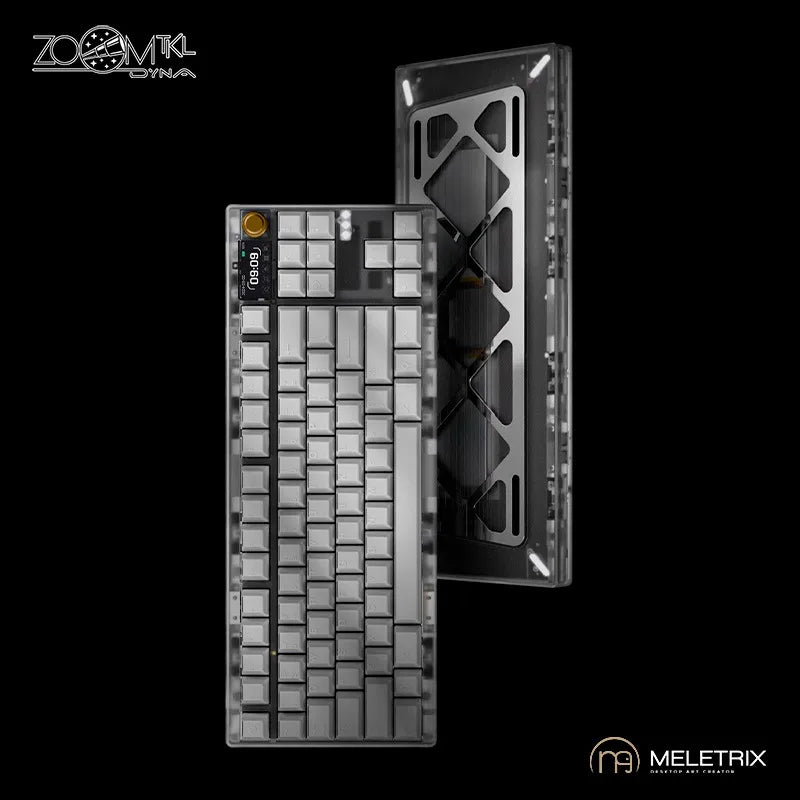 ZOOM TKL DYNA Keyboard Kit Tri-mode Wireless Hot Swap CNC Aluminum Customized with Knob Screen Gaming Mechanical Keyboards Kit