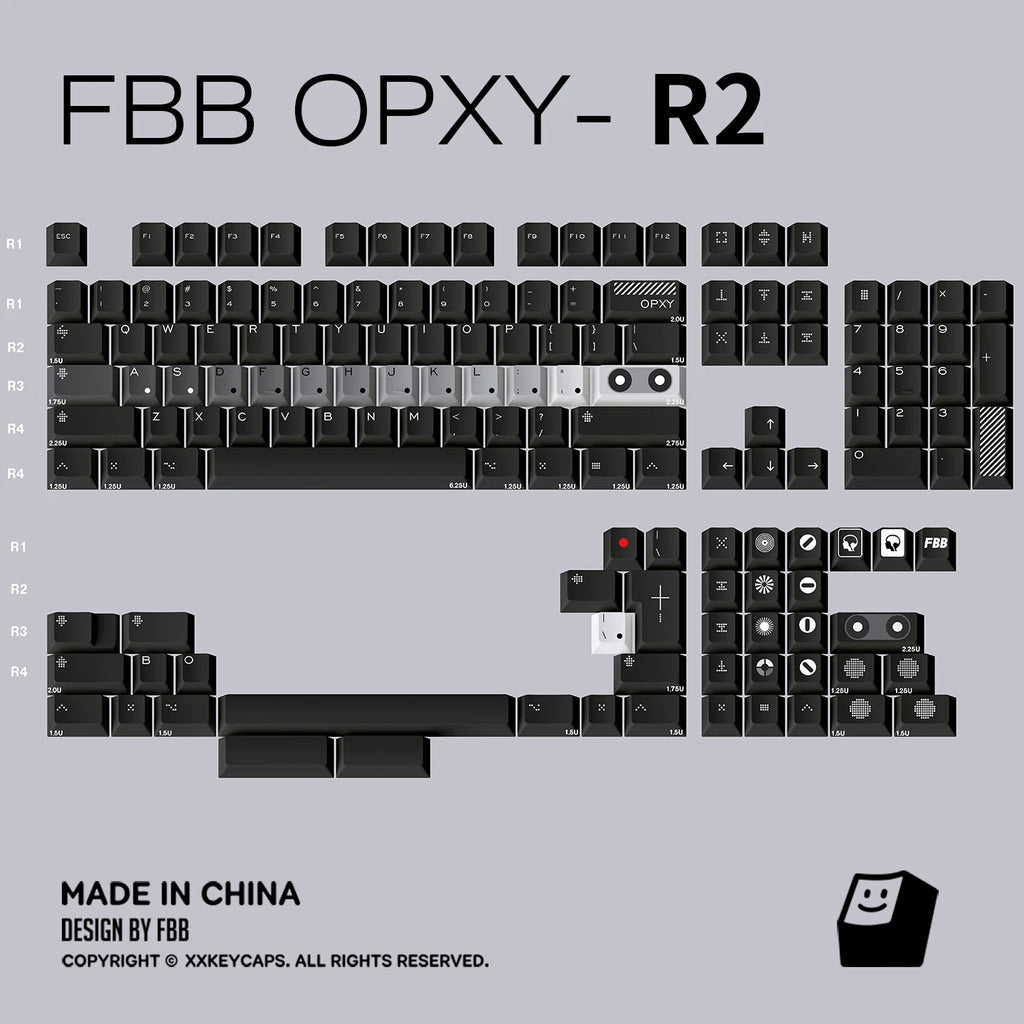 FBB Keycaps OPXY PBT Keycap Set Dye-SUB for 61/68/84/87/96/100/104/108 keys Cherry Profile Mechanical Keyboards Key Caps DIY Kit