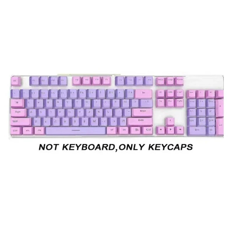 104 Key OEM Backlit Keycaps Set PBT Keycaps Double Shot Cyan White Key Caps for Mx Cherry Gateron Switch Mechanical Keyboard Kit