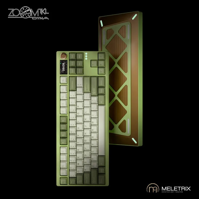 ZOOM TKL DYNA Keyboard Kit Tri-mode Wireless Hot Swap CNC Aluminum Customized with Knob Screen Gaming Mechanical Keyboards Kit