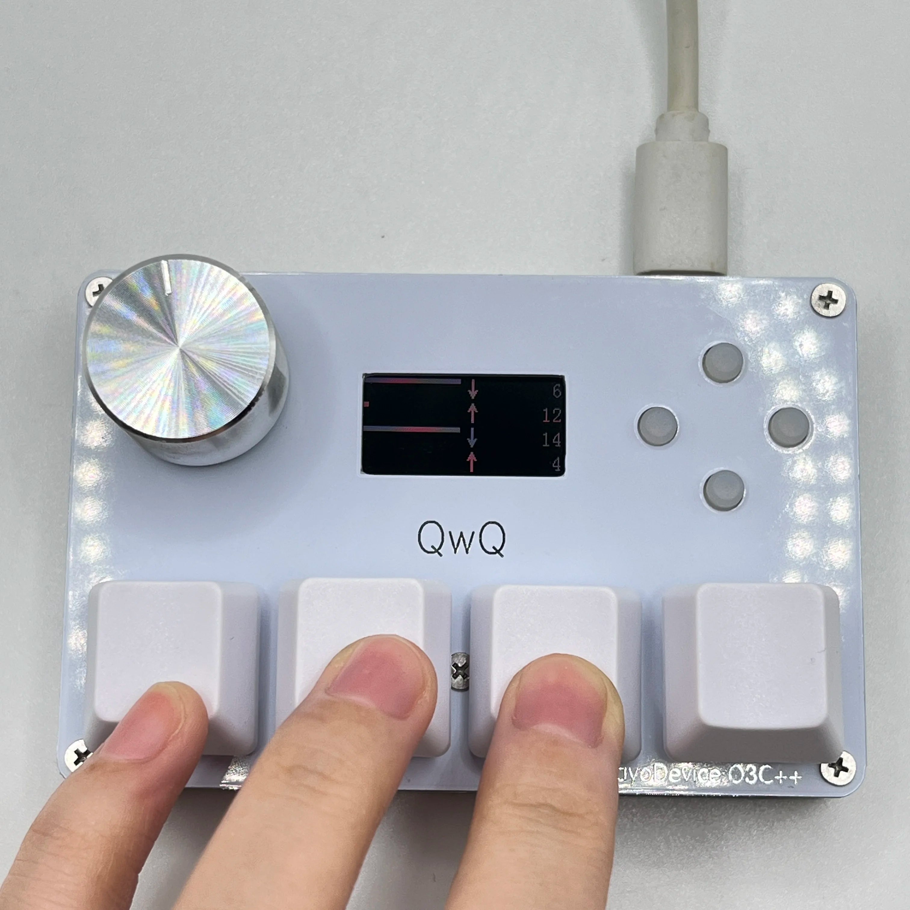 4+4 keys SayoDevice O3C++ OSU Rapid Trigger Magnetic Linear OUTEMU Magnetic Pink Switches Keyboard Knob Screen Copy Shotcut