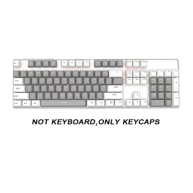 104 Key OEM Backlit Keycaps Set PBT Keycaps Double Shot Cyan White Key Caps for Mx Cherry Gateron Switch Mechanical Keyboard Kit