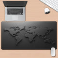 Black and gray gradient map design Mouse Pad Desk Mat Stitched Edge Durable Non-Slip Gaming pads tapis souris משטח לעכבר מחשב
