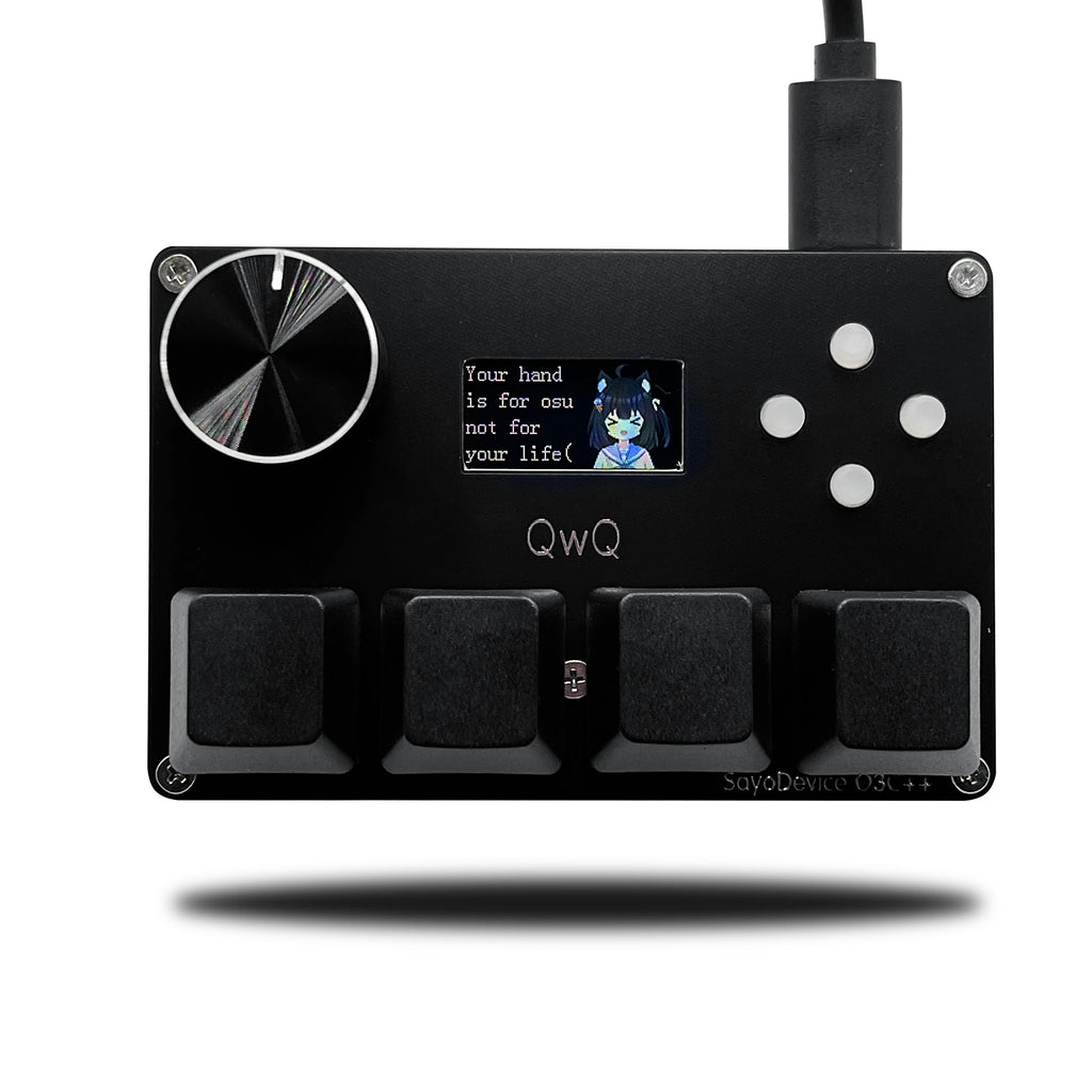 4+4 keys SayoDevice O3C++ OSU Rapid Trigger Magnetic Linear OUTEMU Magnetic Pink Switches Keyboard Knob Screen Copy Shotcut