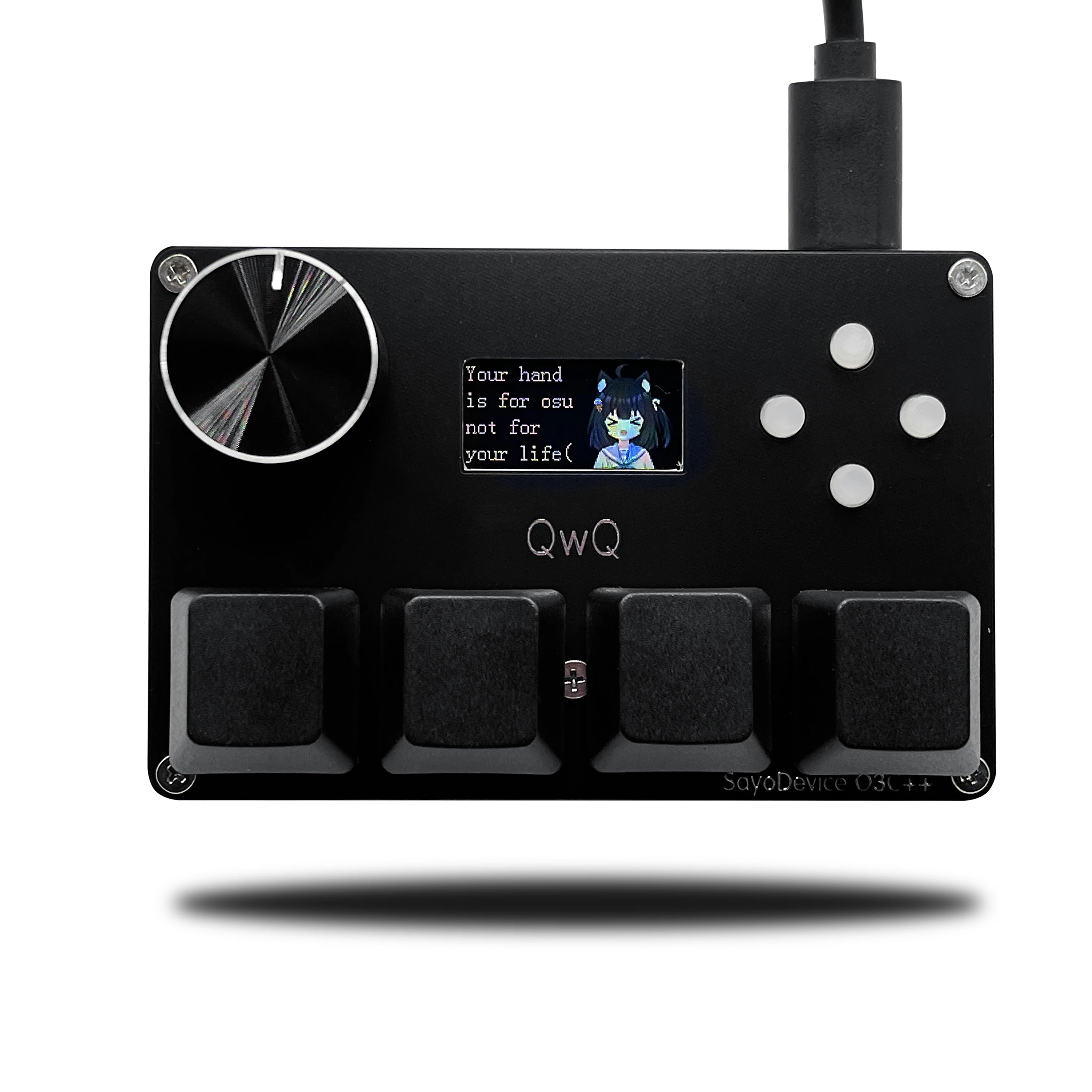 4+4 keys SayoDevice O3C++ OSU Rapid Trigger Magnetic Linear OUTEMU Magnetic Pink Switches Keyboard Knob Screen Copy Shotcut