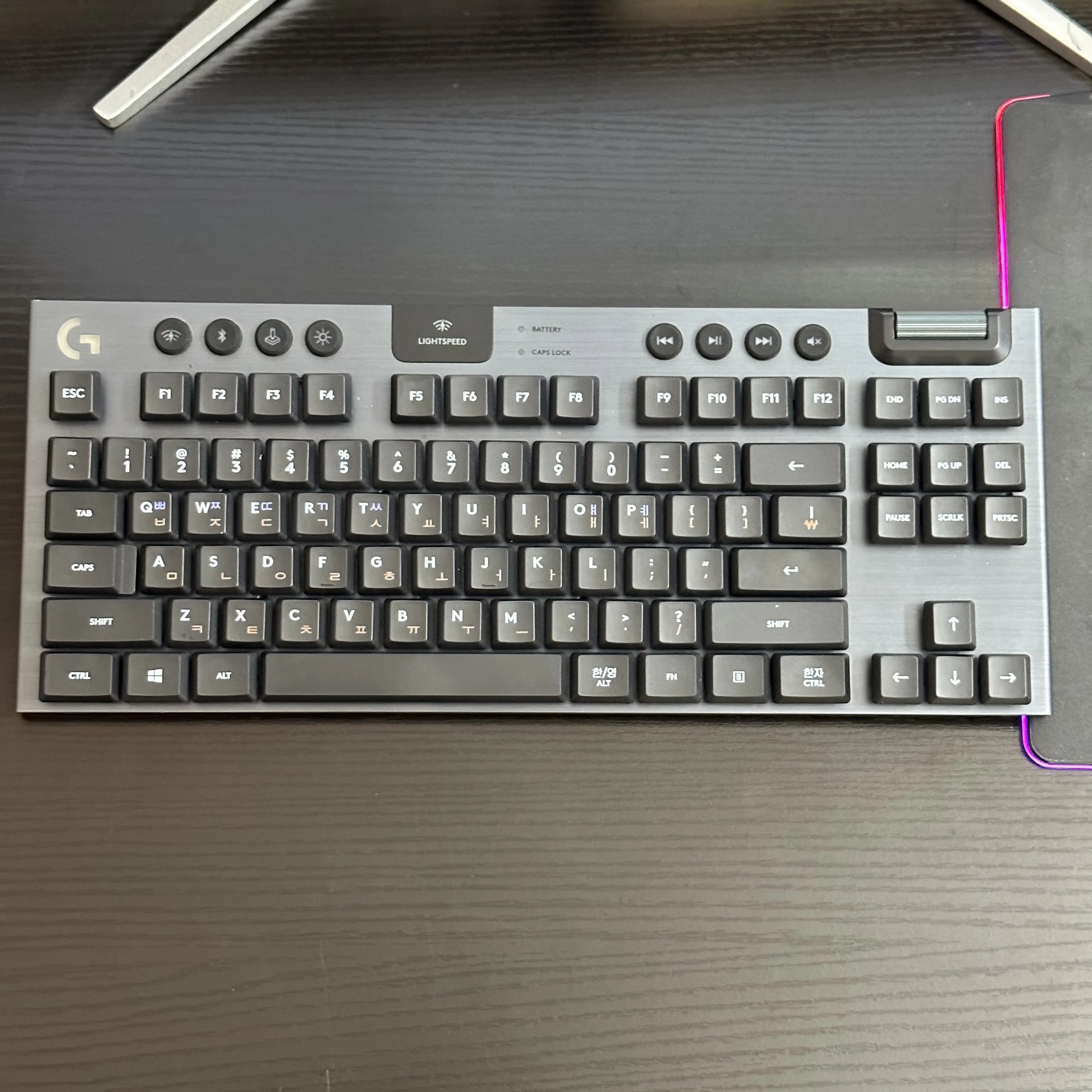 Korean Language Keycaps,PBT/PC Custom Keycap Set,Suitable for Logitech G915 G813 G815 G913 TKL RGB Mechanical Gaming Keyboard.
