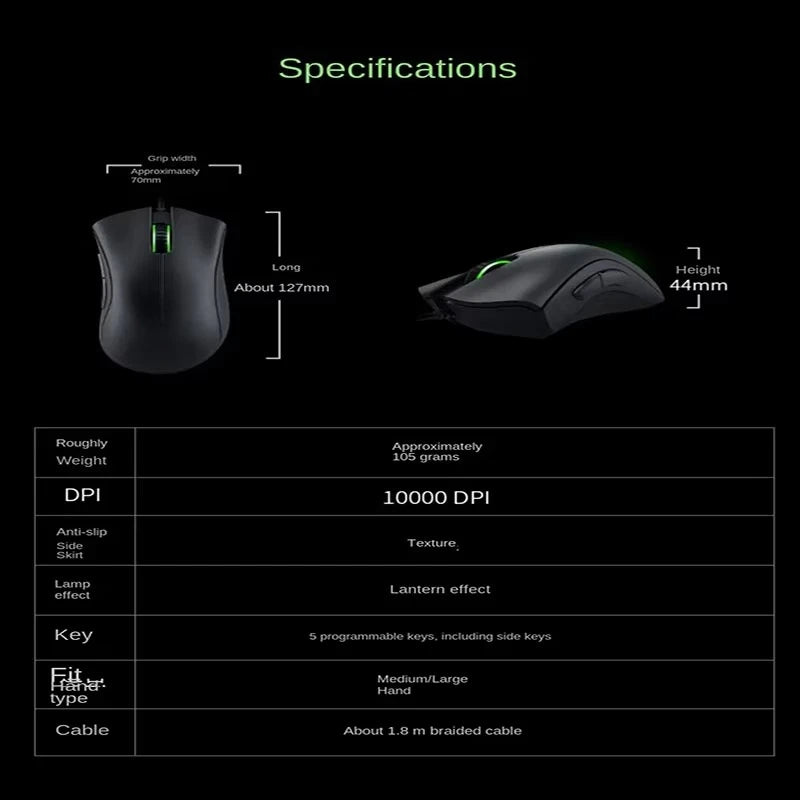 Gaming Wired Mouse 6400DPI Optical Sensor Professional Player Recommended Birthday Graduation Gift