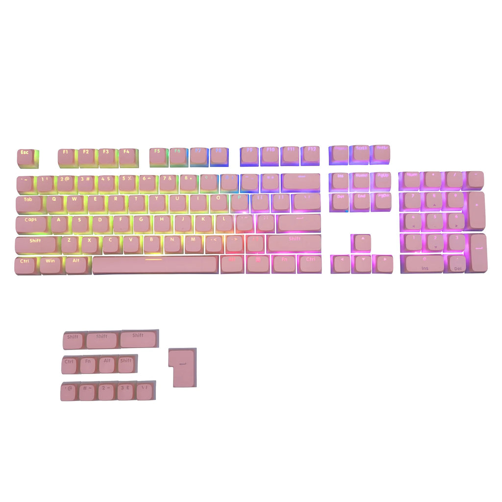 XDA Profile Pudding Keycaps Set, PBT Double Shot Translucent for ISO & ANSI Layout 60/65/68/75/87/98/104 Mechanical Keyboard