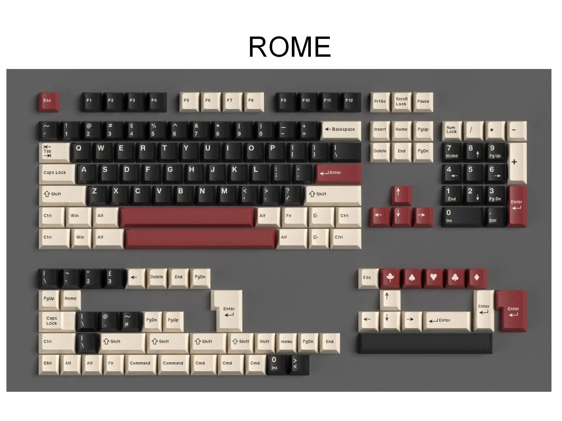 172 Keys/Set Double Shot Keycaps ABS GMK Classic Retro Clone 7u Space Keycap for MX Switches ISO ANSI Layout Mechanical Keyboard