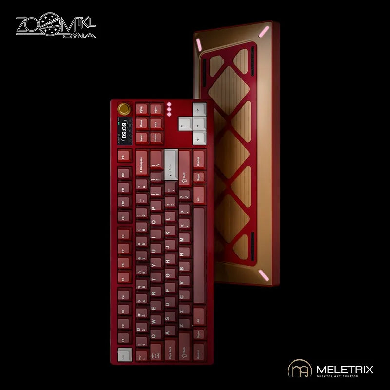 ZOOM TKL DYNA Keyboard Kit Tri-mode Wireless Hot Swap CNC Aluminum Customized with Knob Screen Gaming Mechanical Keyboards Kit