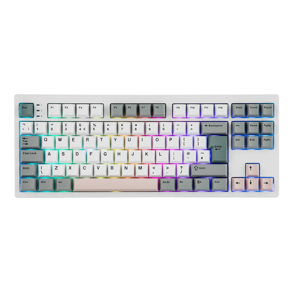 ISO-UK Layout EPOMAKER TH87 Tenkeyless TKL Layout Hot-Swap Gasket Wired/Bluetooth/2.4Ghz Wireless Mechanical Keyboard 10000mAh B