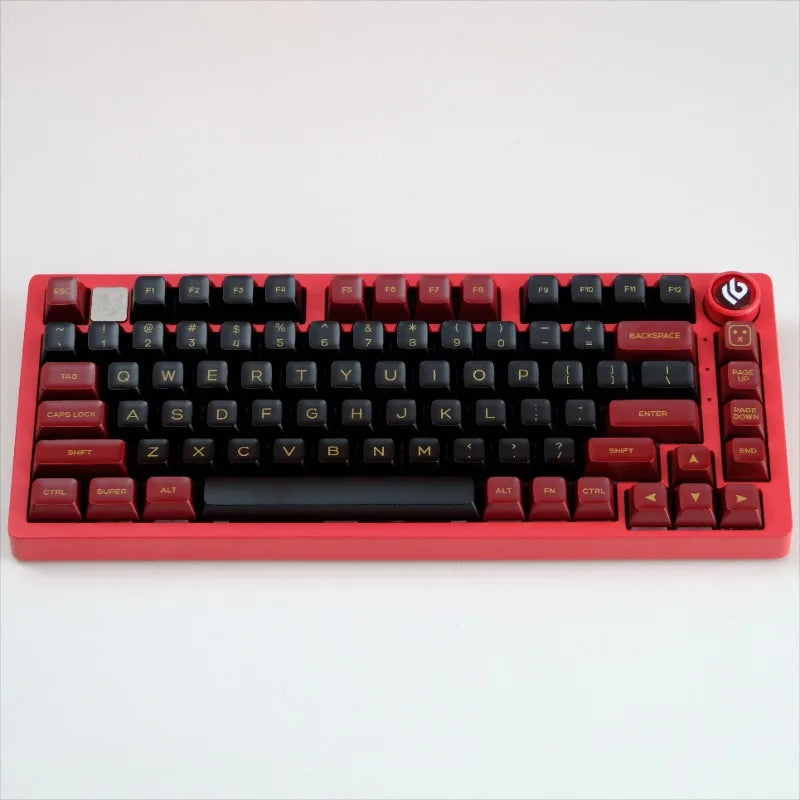 GMK Red Samurai Key Cap Set 140+ keys PBT 2-Color Injection Molded SA Profile Fit 61%-108% Keycaps for Mechanical Keyboard Gift