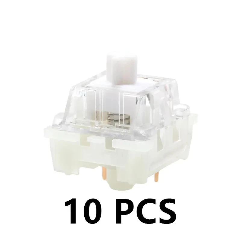 KTT Kang White V3 Switches Mechanical Keyboard Linear Switch 3 Pin Custom Cherry RGB SMD Gaming Compatible Hot Swap MX Switch