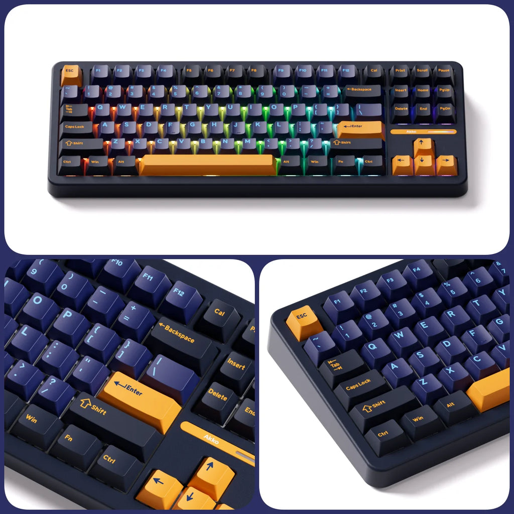 Akko TAC87 Mechanical Keyboard 80% TKL Hot-swap RGB USB Wired/2.4G&BT Wireless 10000mAh Gaming PC Keyboard Gasket Mount