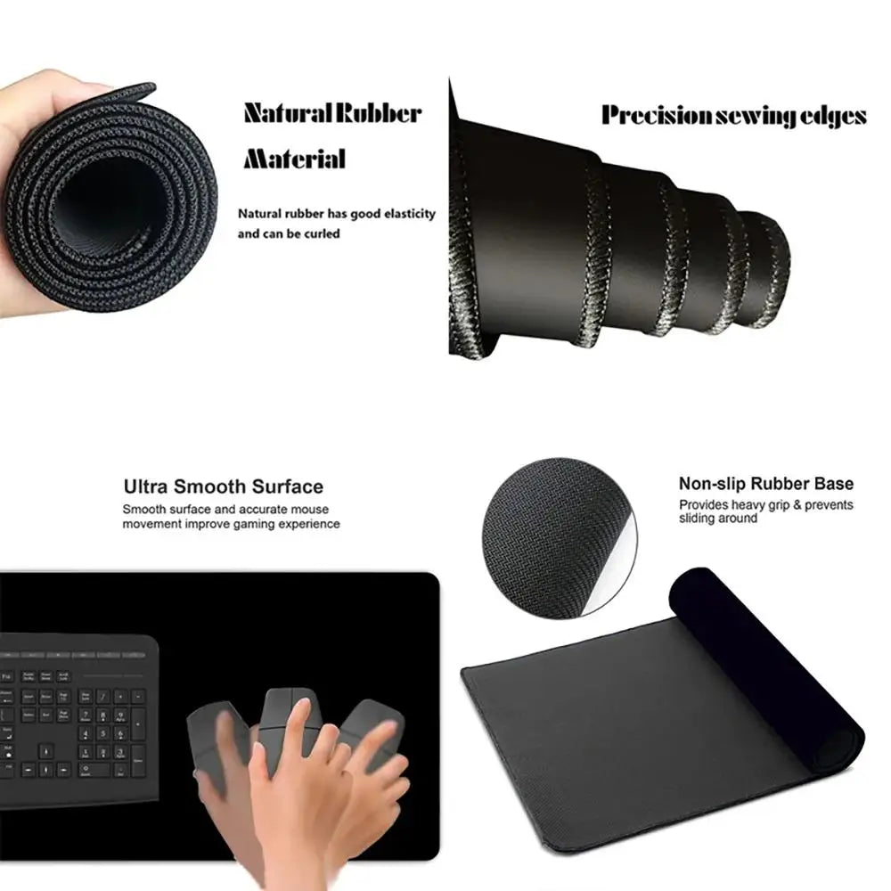 Black and gray gradient map design Mouse Pad Desk Mat Stitched Edge Durable Non-Slip Gaming pads tapis souris משטח לעכבר מחשב