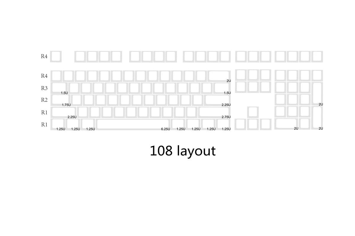 1 Set Low Profile Blank Keycaps For MX Switch Mechanical Keyboard PBT No Printed Key Caps For 61/64/75/87/96/104 Layouts