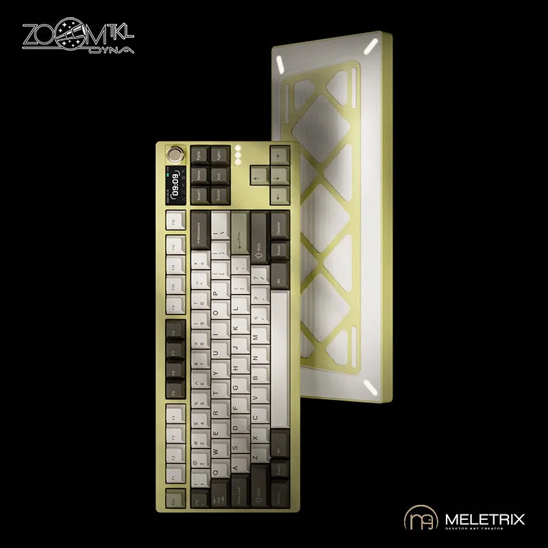 ZOOM TKL DYNA Keyboard Kit Tri-mode Wireless Hot Swap CNC Aluminum Customized with Knob Screen Gaming Mechanical Keyboards Kit