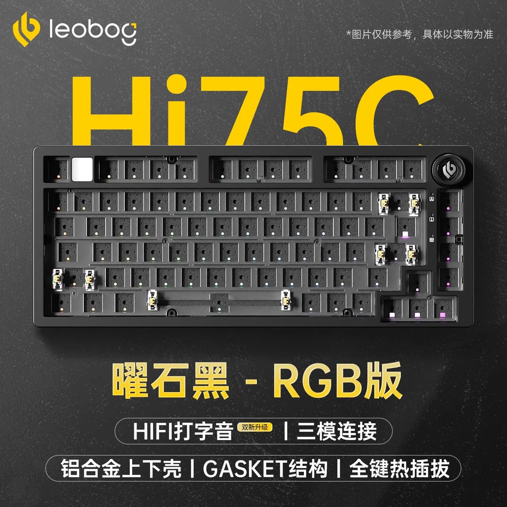 ZUOYA GMK87 TKL Mechanical Keyboards Kit 80% Hot-Swap 3Mode RGB Custom Gasket Mounted TFT LCD Screen Barebones Kit with DIY Knob