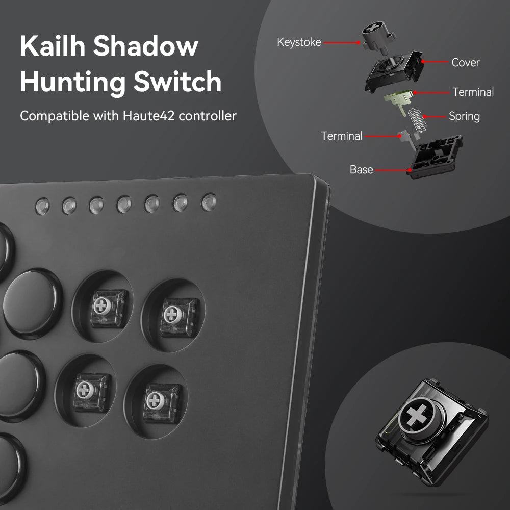 Haute42 Kailh Low Profile Shadow Hunting Switch For Hitbox Controller Mechanical Keyboard 2.0mm Linear Silent Switch For Hitbox