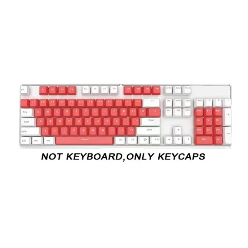 104 Key OEM Backlit Keycaps Set PBT Keycaps Double Shot Cyan White Key Caps for Mx Cherry Gateron Switch Mechanical Keyboard Kit