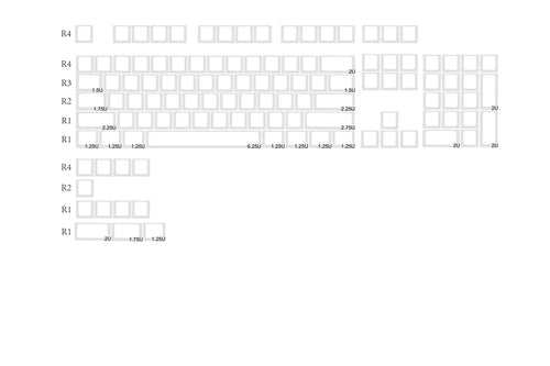 1 Set Low Profile Blank Keycaps For MX Switch Mechanical Keyboard PBT No Printed Key Caps For 61/64/75/87/96/104 Layouts