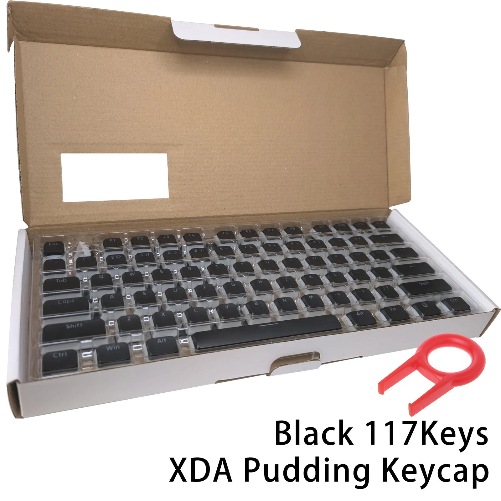 XDA Profile Pudding Keycaps Set, PBT Double Shot Translucent for ISO & ANSI Layout 60/65/68/75/87/98/104 Mechanical Keyboard