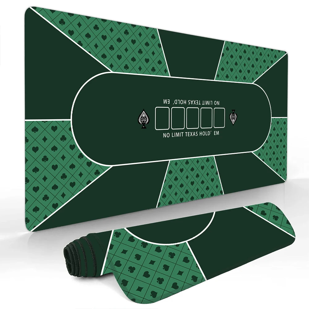 Texas Hold 'em Poker design Mouse Pad Desk Mat gaming mats Non-Slip Stitched Edge pc accessories keyboard mousepads card mat