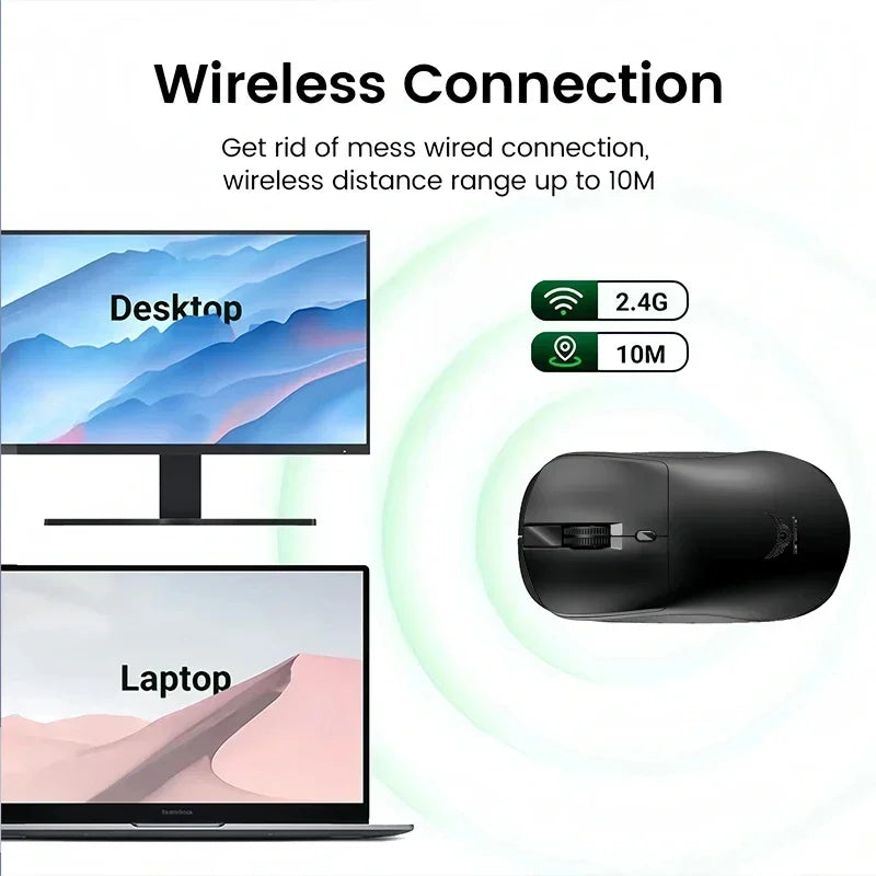 Wireless 2.4G Mouse Light Weight Design 1600 DPI Adjustable Plug And Play Low Noise Button Simple Style Mouse for Office Gaming