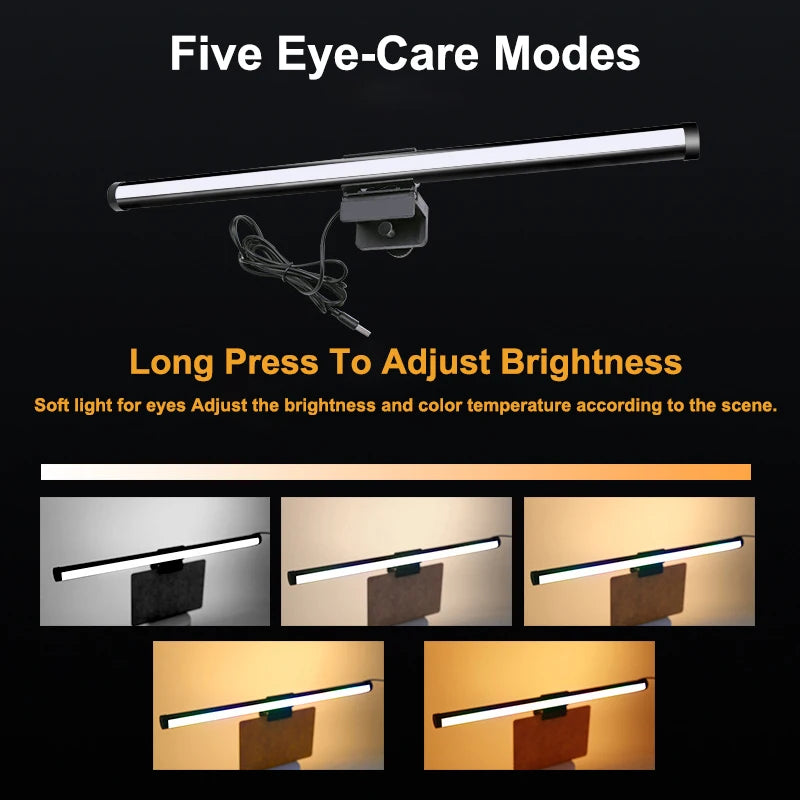 30CM 40CM CCT RGB Light Bar Monitor Lamp For Study Reading Table Dimming Lamp USB Led Computer Monitor Light Bar Desk Lighting