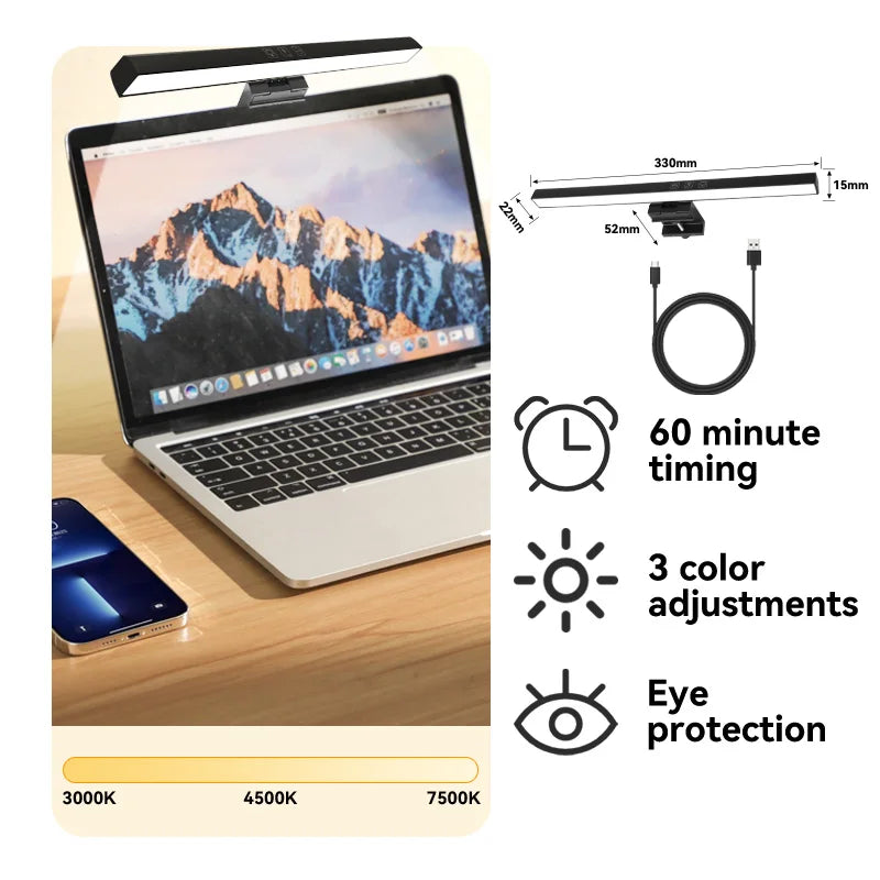 Stepless Dimming Led Desk Lamps For Computer Monitor Lights Bar USB Reading Light Monitor Lamp Backlight Screenbar Office Light