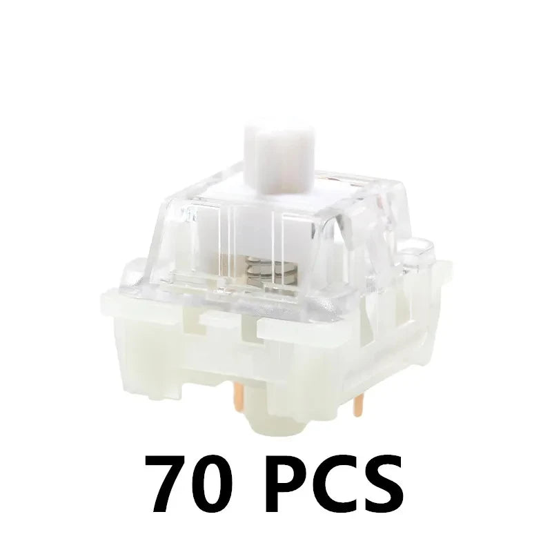 KTT Kang White V3 Switches Mechanical Keyboard Linear Switch 3 Pin Custom Cherry RGB SMD Gaming Compatible Hot Swap MX Switch