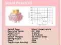 Outemu Silent Lemon V3 Switches Silent Peach V3 Switches Pre-Lubed Mechanical Keyboard Linear Tactile 5Pin Hot Swap PA66 POM