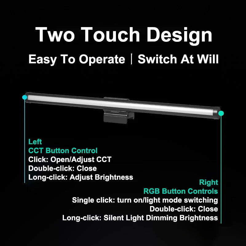 30CM 40CM CCT RGB Light Bar Monitor Lamp For Study Reading Table Dimming Lamp USB Led Computer Monitor Light Bar Desk Lighting