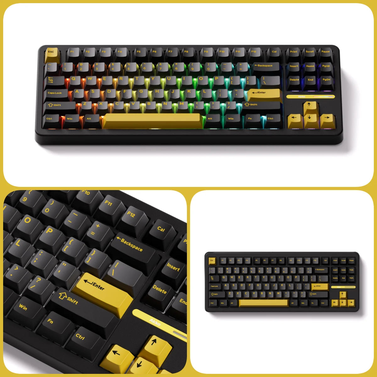 Akko TAC87 Mechanical Keyboard 80% TKL Hot-swap RGB USB Wired/2.4G&BT Wireless 10000mAh Gaming PC Keyboard Gasket Mount