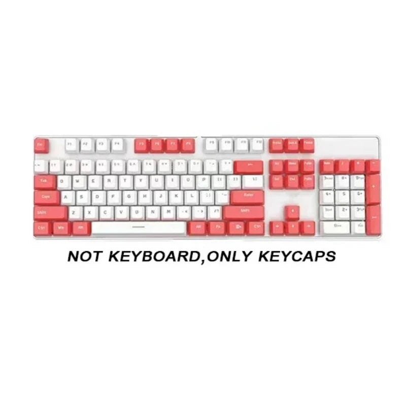 104 Key OEM Backlit Keycaps Set PBT Keycaps Double Shot Cyan White Key Caps for Mx Cherry Gateron Switch Mechanical Keyboard Kit