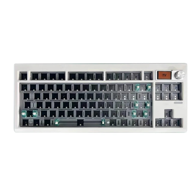 ZUOYA GMK87 TKL Mechanical Keyboards Kit 80% Hot-Swap 3Mode RGB Custom Gasket Mounted TFT LCD Screen Barebones Kit with DIY Knob