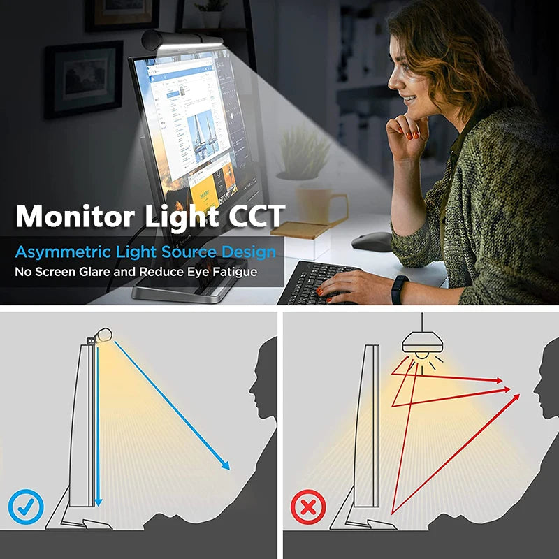 30CM 40CM CCT RGB Light Bar Monitor Lamp For Study Reading Table Dimming Lamp USB Led Computer Monitor Light Bar Desk Lighting