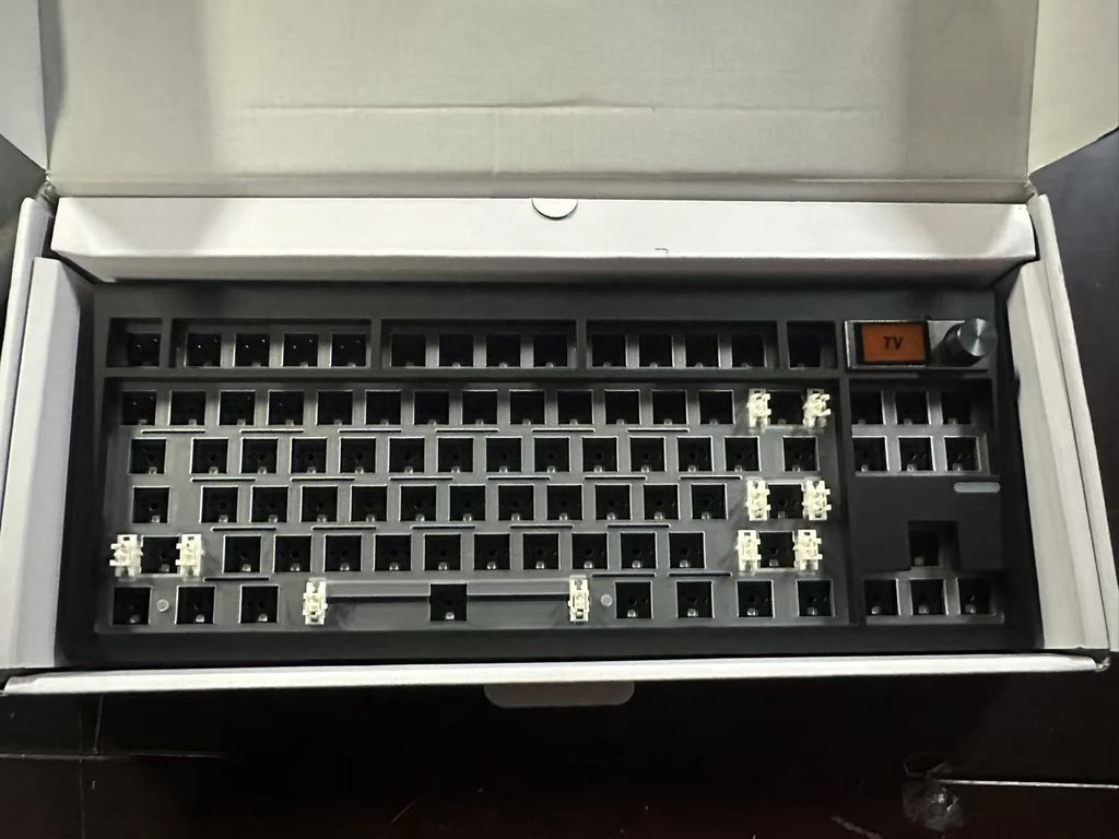 ZUOYA GMK87 TKL Mechanical Keyboards Kit 80% Hot-Swap 3Mode RGB Custom Gasket Mounted TFT LCD Screen Barebones Kit with DIY Knob