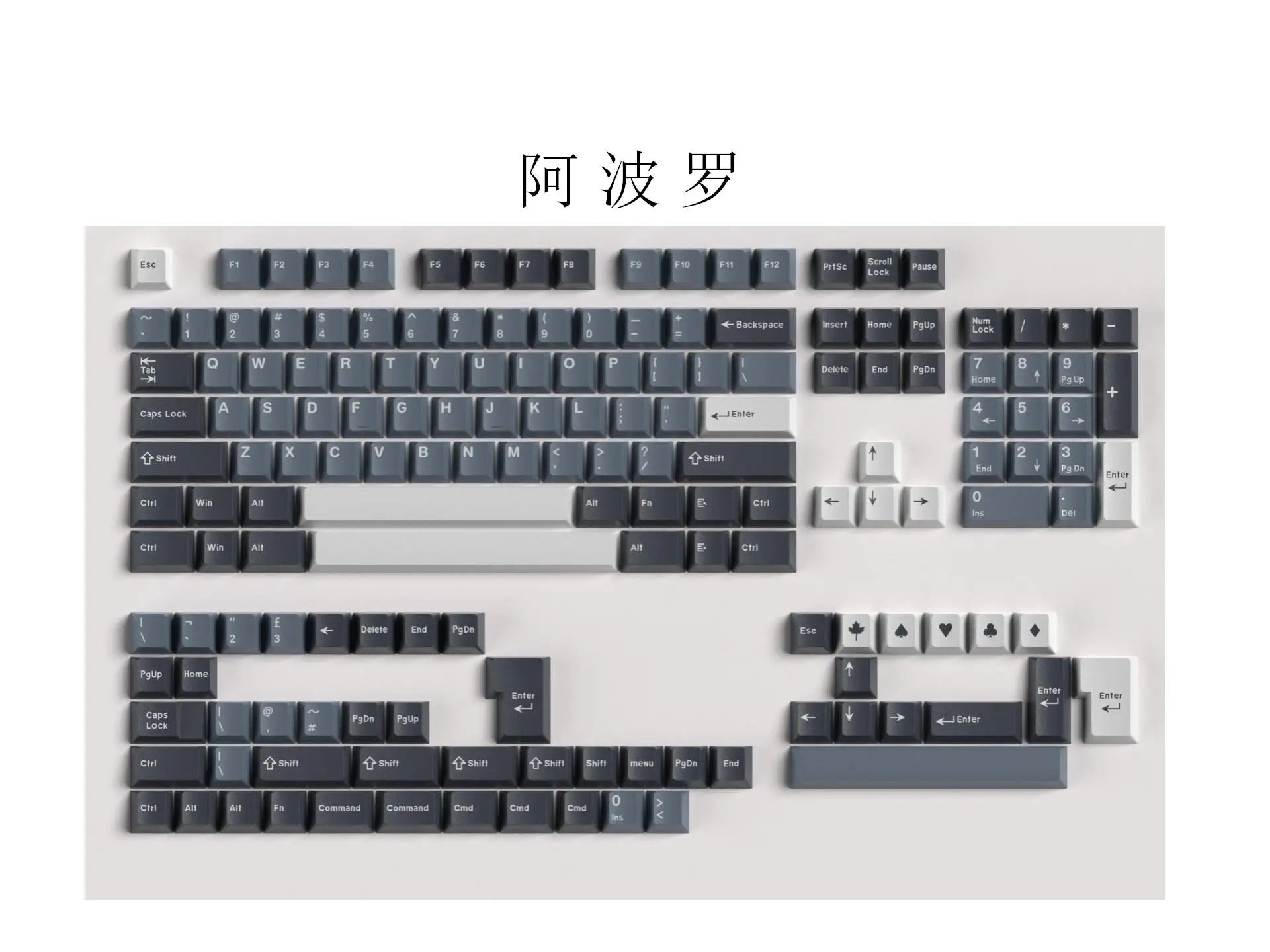 172 Keys/Set Double Shot Keycaps ABS GMK Classic Retro Clone 7u Space Keycap for MX Switches ISO ANSI Layout Mechanical Keyboard