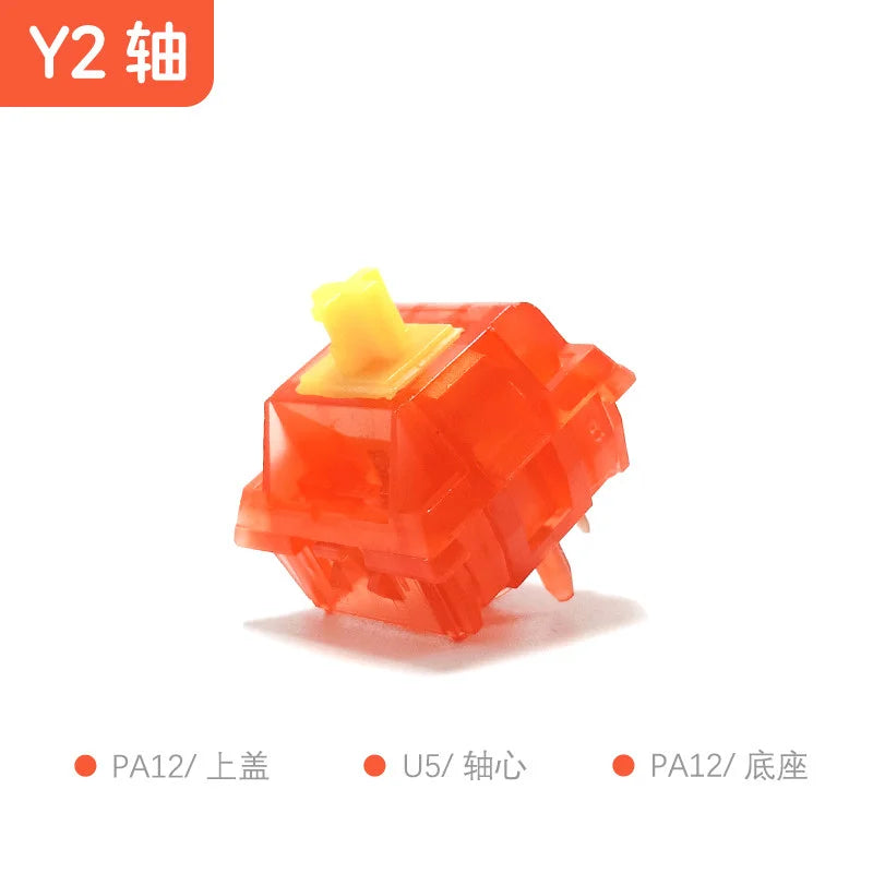 MZ Y2 Switch HIFI 5PIN Linear 32g 40g 48g 53g for Gaming Mechanical Keyboard Accessories Trigger Translucent RGB Hot Swap U5