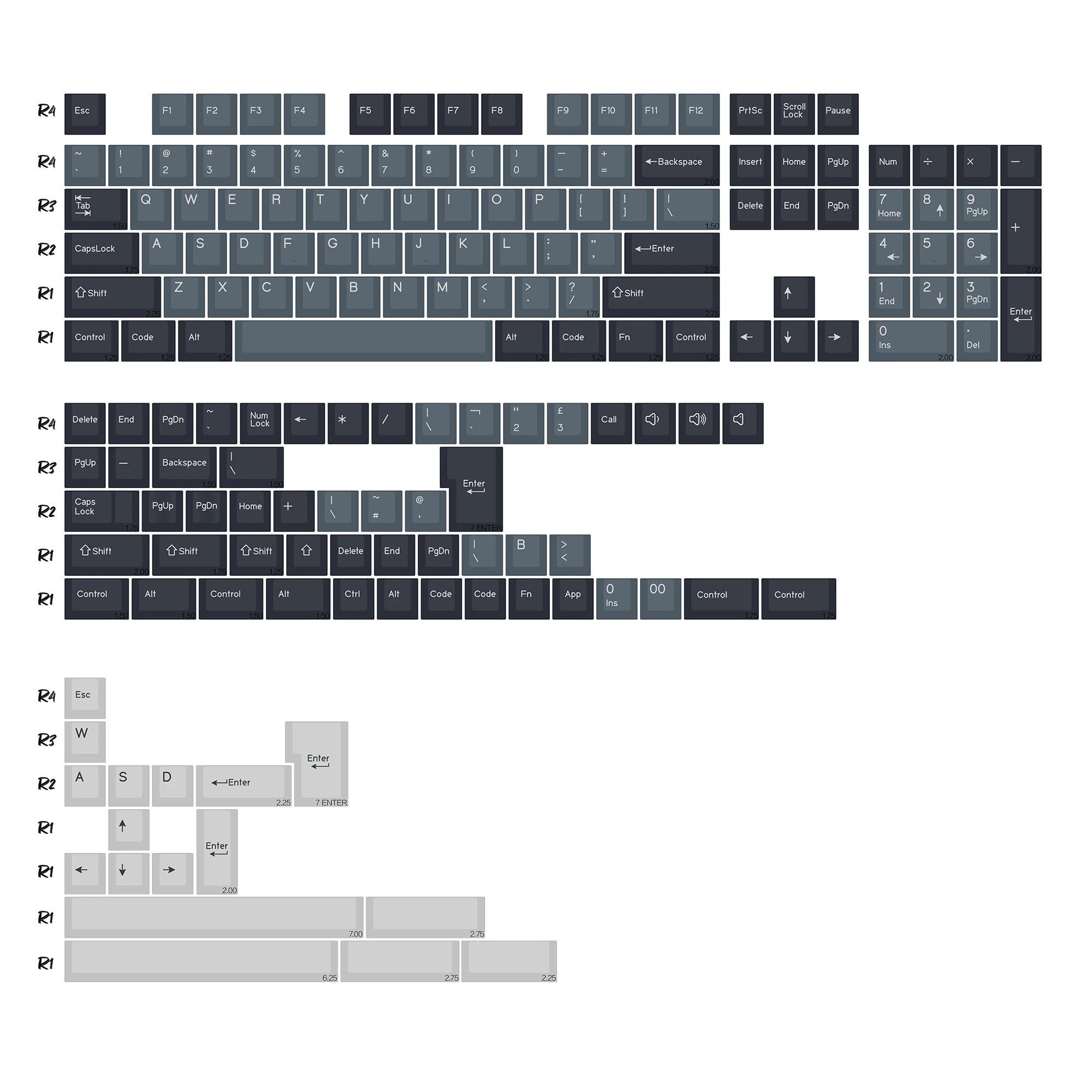 KBDiy 174 Keys/Set PBT GMK Marrs Green Keycap Custom Double Shot Cherry Profile Keycap for Mechanical Keyboard ISO DIY MX Switch