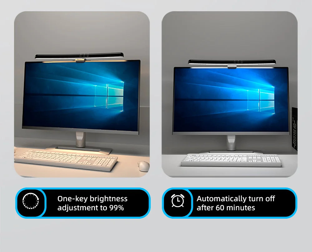 Curved Screen Monitor Laptop Screen Light Bar No flash frequency eyes-care Colorful atmosphere lamp Touch Switch Monitor Lamp