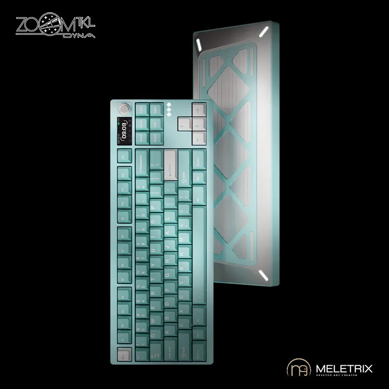 ZOOM TKL DYNA Keyboard Kit Tri-mode Wireless Hot Swap CNC Aluminum Customized with Knob Screen Gaming Mechanical Keyboards Kit
