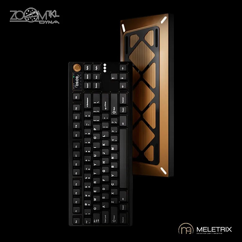 ZOOM TKL DYNA Keyboard Kit Tri-mode Wireless Hot Swap CNC Aluminum Customized with Knob Screen Gaming Mechanical Keyboards Kit