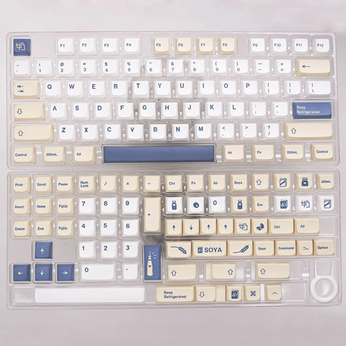 1 Set XDA GMK Soy Milk Keycaps 144 Keys PBT Keycap Dye Sublimation For Cherry Gatrron MX Switches Mechanical Keyboard XDA keycap
